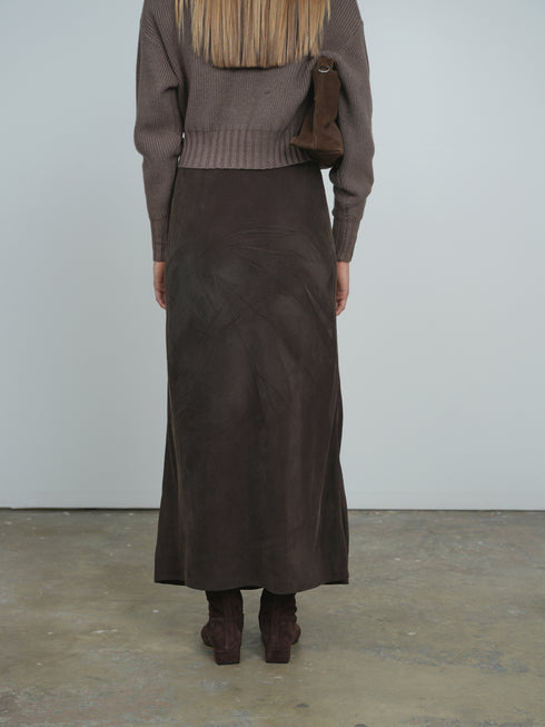 Point Chunky Knit Crew Sweater in Glacier